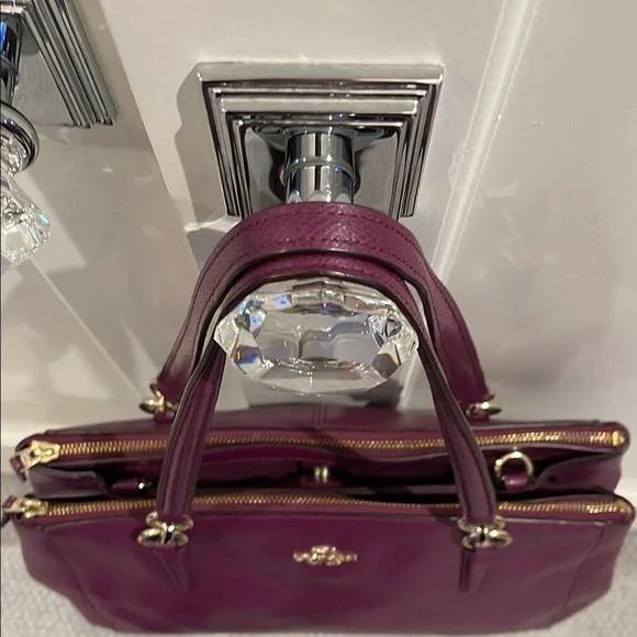 Coach Purple Leather Christie Carryall Tote - Picture 5 of 9